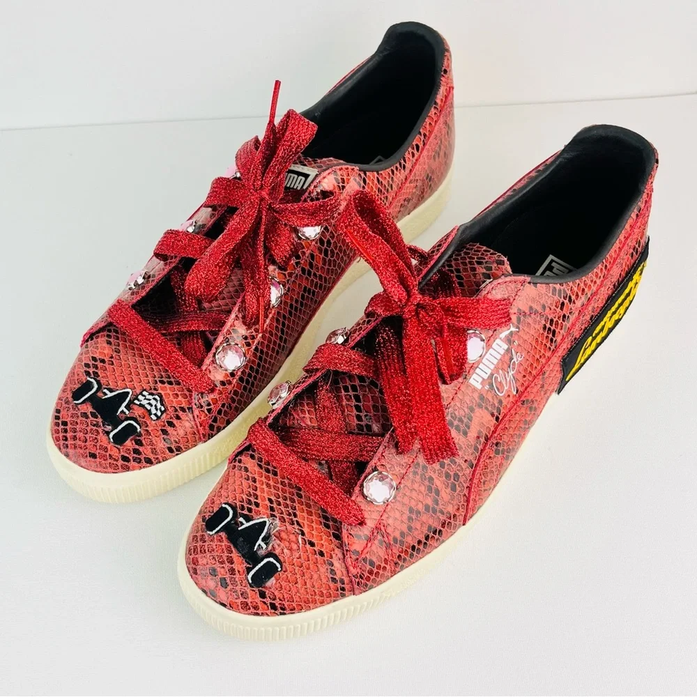 Puma Clyde” snakeskin print Lamborghini sneakers - Picture 3 of 7